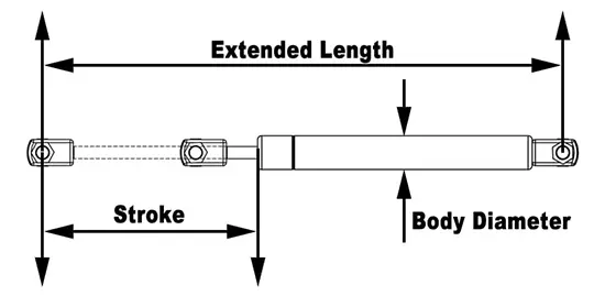 tension gas springs structure