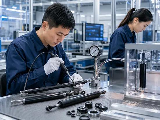 Gas spring leakage and sealing inspection