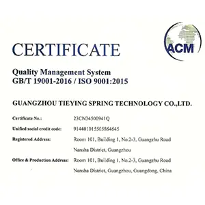 ISO9001 Quality System Certificate