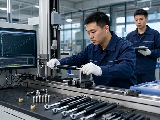 Smooth damping performance inspection for gas dampers