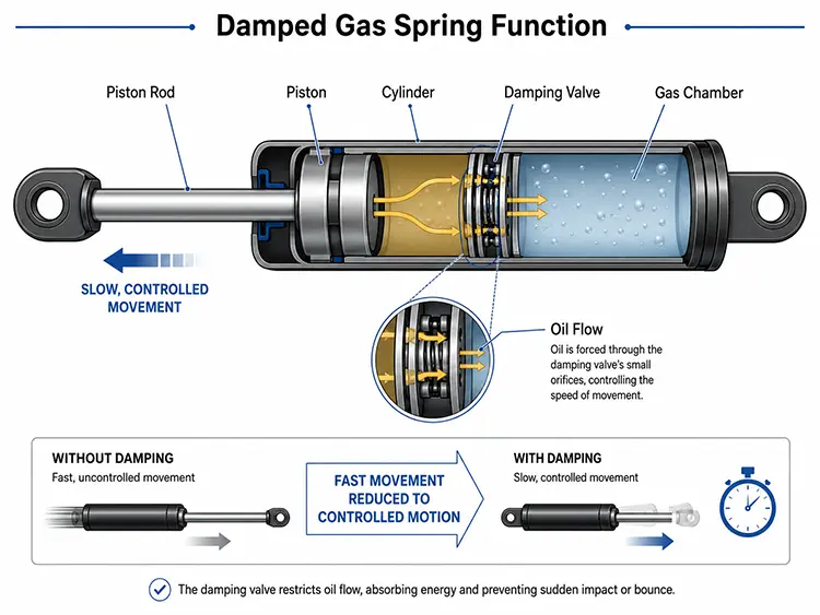 Damped Gas Spring Diagram