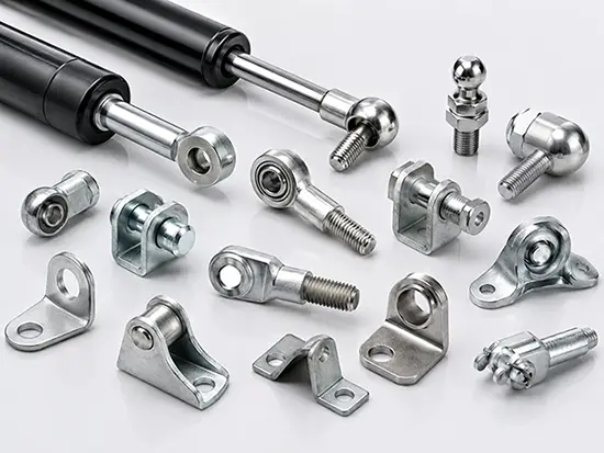 gas spring end fittings