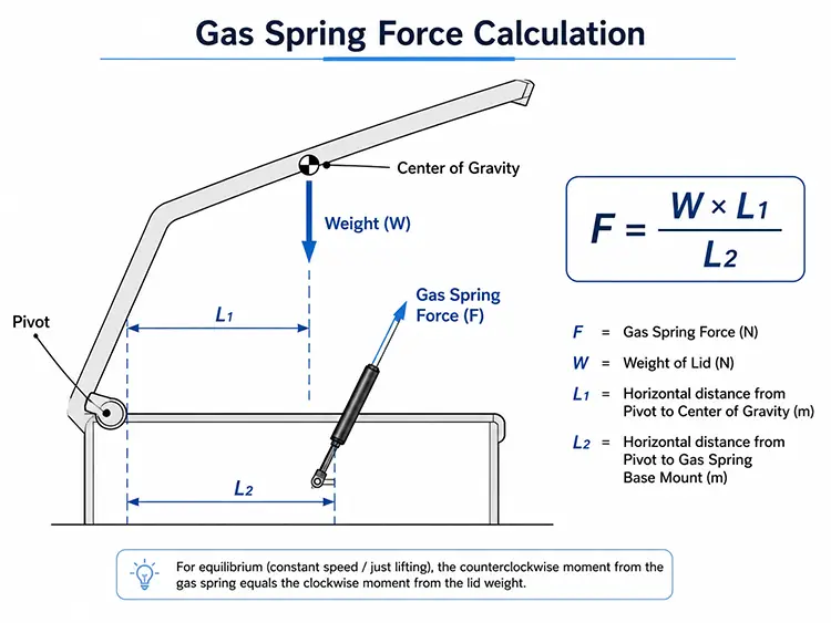 Gas Spring Force Calculation