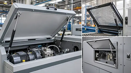 gas springs applications for covers guards and inspection doors