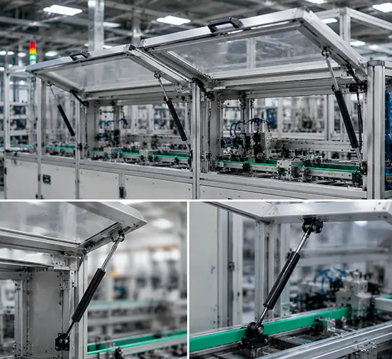 gas springs for Assembly line access panels