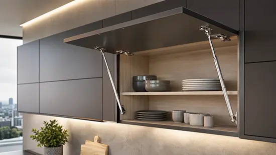 gas springs for kitchen wall cabinet doors