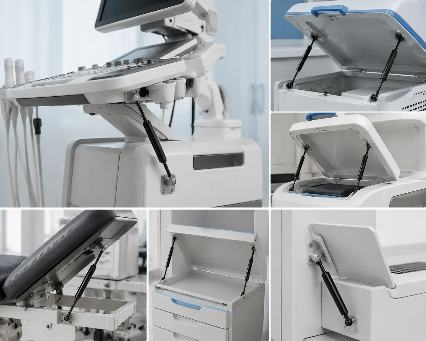 compression gas springs for Medical and Technical Equipment