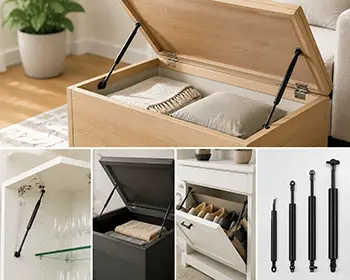 compression gas springs for furniture and storage products