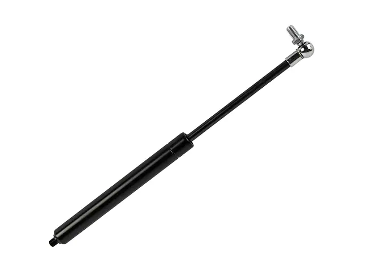 gas spring end fittings and mounting connections for truck toolboxes