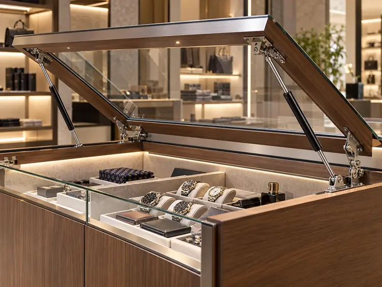 gas springs for Retail display furniture