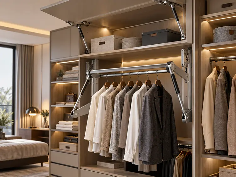 gas springs for Wardrobe Lift Systems and Overhead Storage